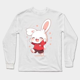 Kawaii Cute Soccer Rabbit Long Sleeve T-Shirt